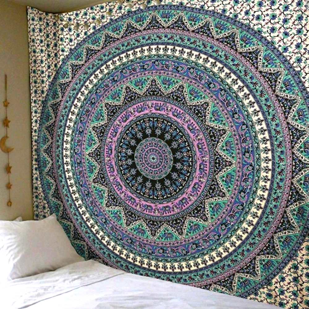 HUGE Wall Tapestry Hanging Art Mandala - Picture 1 of 7